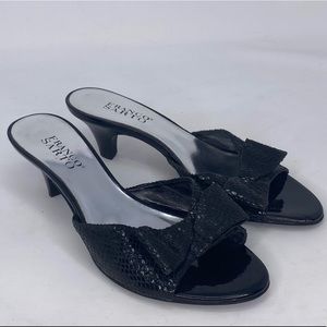 Franco Sarto Open Toe Bow Kitten Heels